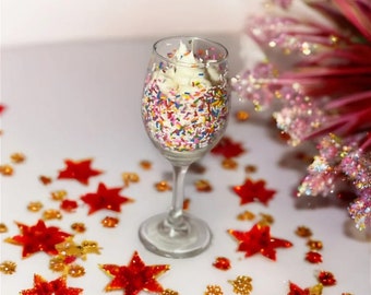 DIY Birthday Cake Wine Glass