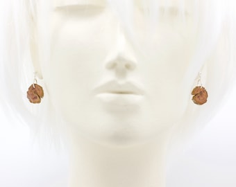 Longleaf Heartwood Earrings: Lily Pad Shape