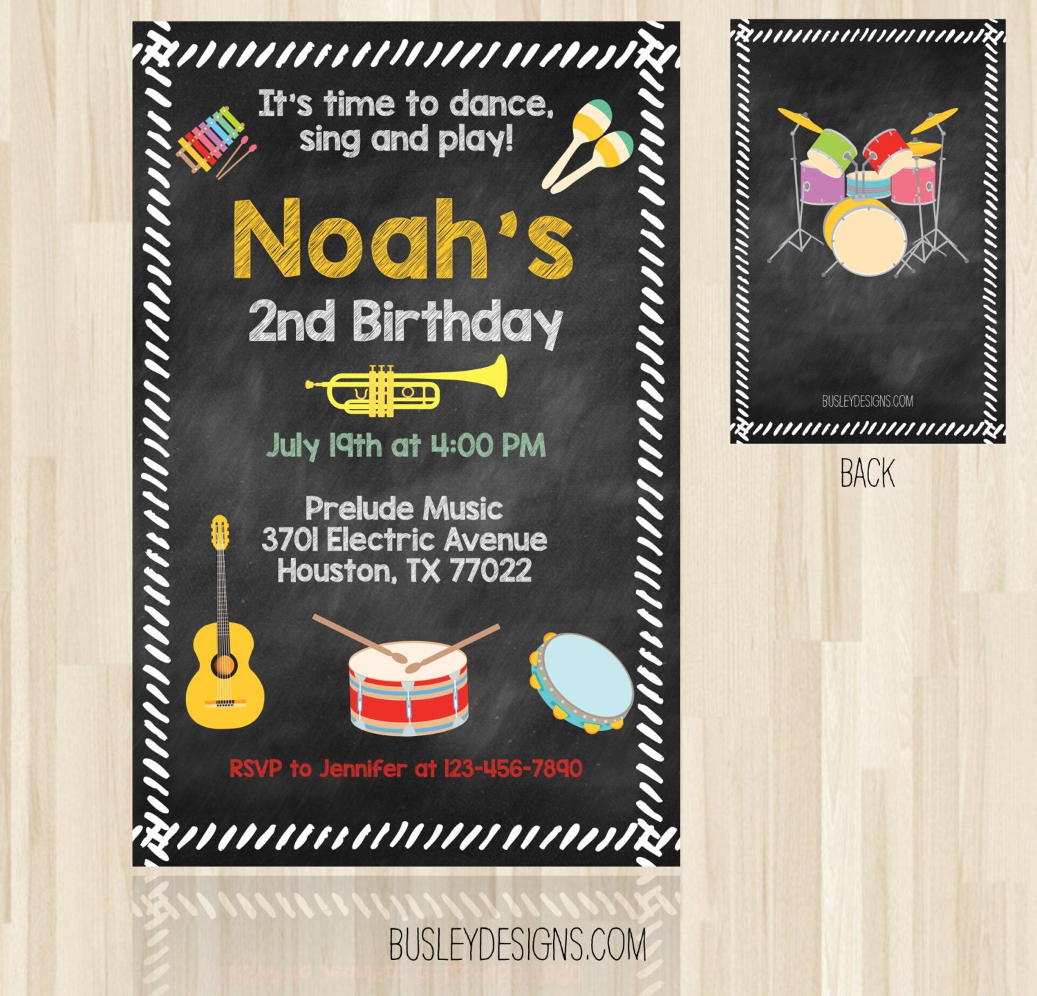 Music Birthday Invitation Music Party Music Party Etsy