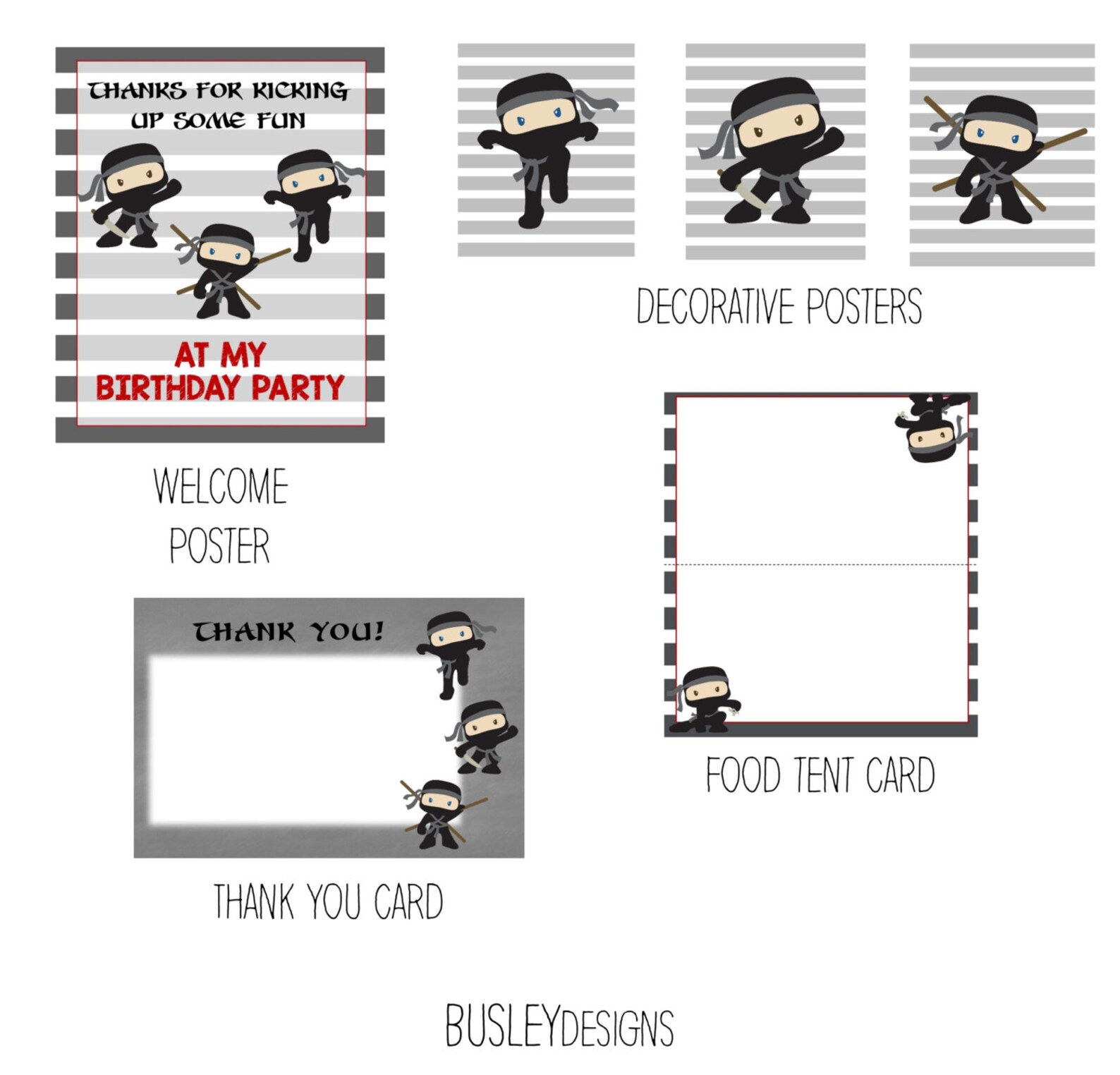 Ninja Birthday Party Ninja Birthday Decorations Ninja Party | Etsy