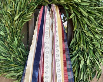 Autumn Plaid with Pumpkins Ribbon Bundle Wreath Ribbons - 24” Long