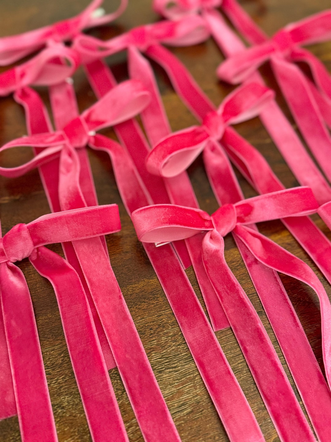 Hot Pink Velvet Christmas Tree Bows (pack of 10) - Etsy