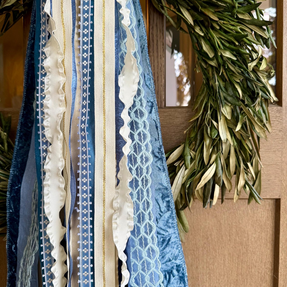Velvet Blues Ribbon Bundle for Wreath