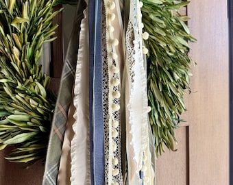 Cozy Cottage Ribbon Bundle with a Clip - 24” Long