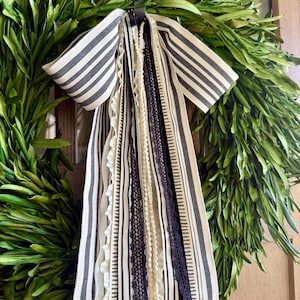 Black and Ivory/White Ribbon Bundle