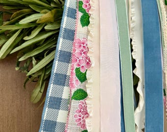 Pink Hydrangea Ribbon Bundle with a Clip - 24” Long