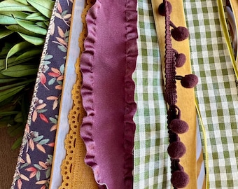 Autumn Harvest Ribbon Bundle with a clip - 24” Long