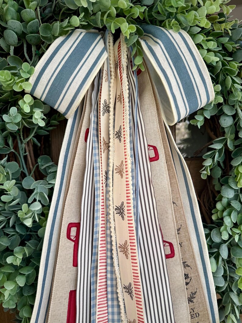 Country Farmhouse/farm Animals Ribbon Bundle Wreath Bow With a Clip ...