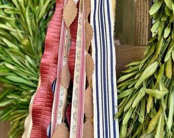 Fall Stripes with Pumpkins Ribbon Bundle Wreath Ribbons