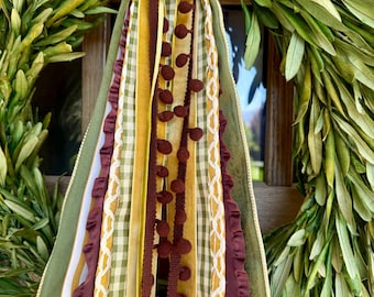 Autumn Harvest Ribbon Bundle  with a Clip - 24” Long