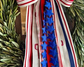 4th of July Country Ribbon Bundle with a Bow | 24” Long