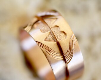 Mens Gold Wedding Band Etsy