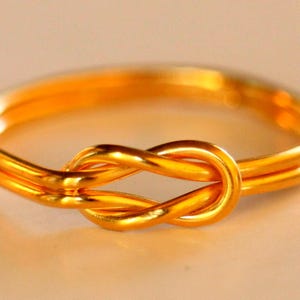 Gold ring K18, Handmade gold wire ring, Woman ring, &quot;Hercules Knot&quot; ring, Ancient Greek design ring, Christmas gift for her, Artisan Jewelry