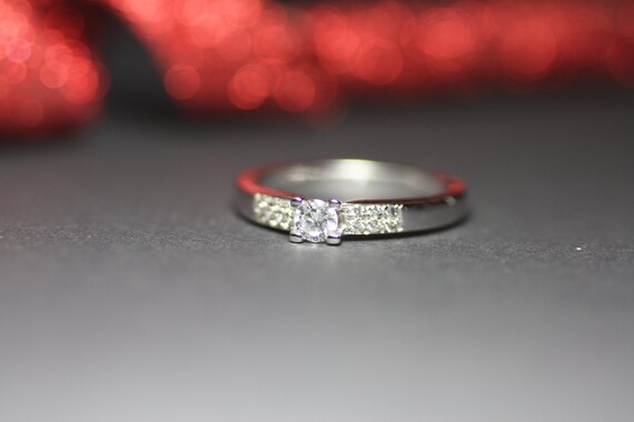 Diamond Ring, White Gold Diamond Ring, Anniversary Diamond Ring 