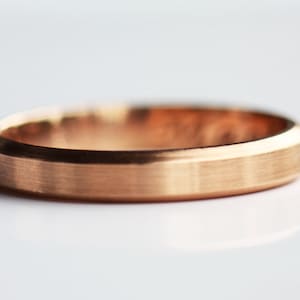 Rose gold 14K plain ring, Classy Matching Wedding rings for couples, White and Yellow Gold 18K ring, Promise Diamond Rose gold ring for her