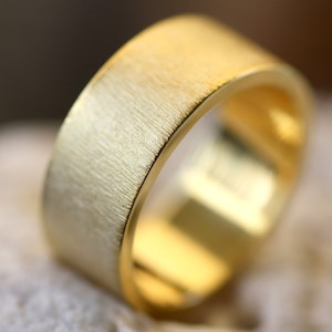 White Gold wide Band / Mans Handmade ring / Womans gold wide band / Textured gold ring / Personalized wide band / Mans hammered wedding band