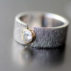 Moissanite engagement gold ring for her, Mens diamond ring, Christmas gift for her
