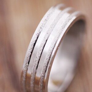 Personalized wide Gold Ring / Women&#39;s Wedding Band / Geometrical Pattern ring / Sterling Silver ring / Man&#39;s wedding band / Textured band