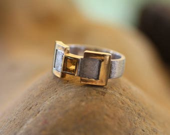 Citrine Man ring, Father Day Gift, Best Men ring, Best friend Christmas gift, Wedding ring for him