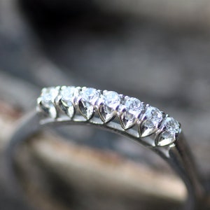 K18 White Gold Diamond Eternity Ring: Handmade Multi-Stone Band