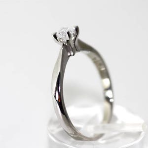 Brilliant cut Diamond engagement ring for her, Solitaire Wedding Ring, Diamond White gold ring, Anniversary White Gold Ring image 3