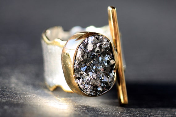 Iron pyrite ring sale