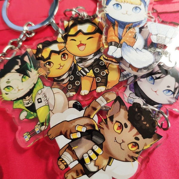 Apex Legends Cat Keychains