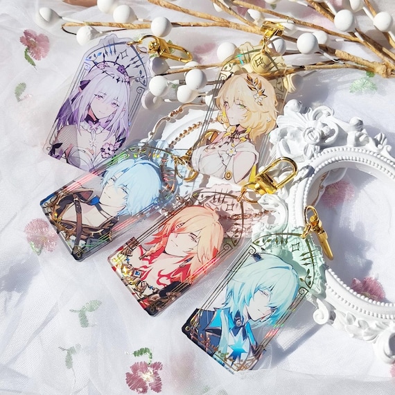 HSR | Amphoreus Foil Keychains | Castorice Phainon Mydei Aglaea Anaxa Honkai Star Rail