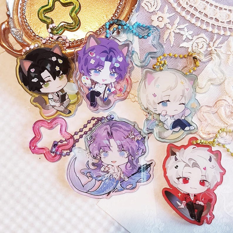 Love and Deepspace Chibi Keychains | Rafayel Sylus Xavier Zayne - Etsy