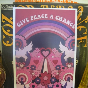 AUSVERKAUF! GIVE PEACE Eine Chance lila