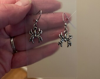 Spider Earrings, Halloween Earrings, Witch Earrings, Creepy Earrings, Gothic Earrings