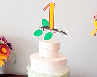Handmade Ant Cake Topper: Bug Theme Birthday Party Decor