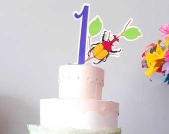 Beetle Cake Topper: Handmade Bug-Themed Party Decoration