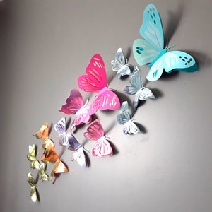 Butterfly Bug Themed Wall Decorations Butterflies for Baby Nursery 3D Bug Paper Wall Decals Insect Birthday Decor Ready to Ship image 1