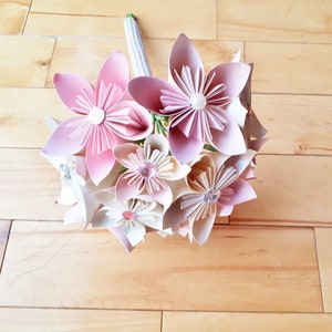 Kusudama Paper Flowers Bouquet Origami Unique Alternative Bridal Bouquet image 6