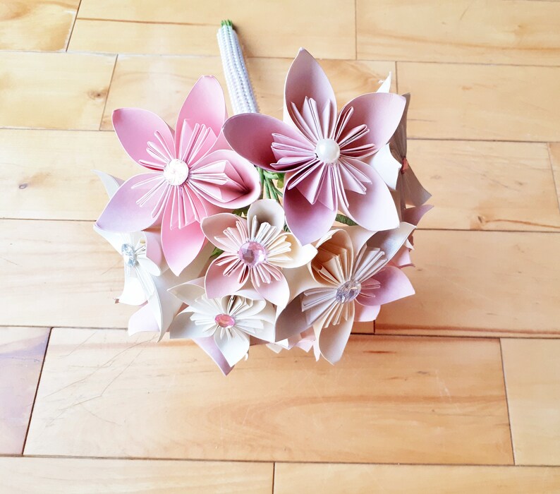 Kusudama Paper Flowers Bouquet Origami Unique Alternative Bridal Bouquet image 6