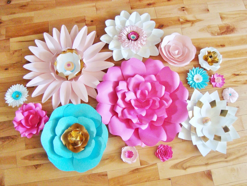 Paper Flower Wall Display Baby Nursery Backdrop Wall Decor Etsy