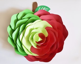 Paper Flower Apple Wall Decor: Fruit Bowl Photo Booth Prop