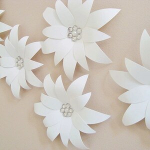 Lily Flower Decorations for Weddings and Events Cascading Paper Flower Wall Art Set of 10 image 6