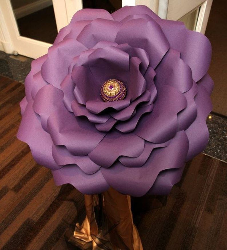Giant Paper Flower Rose Bouquet Stemmed Flower Decoration Etsy