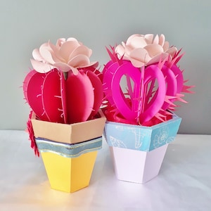 Heart Shaped Paper Cactus Plant - Eco-Friendly Bloom, Decorative Succulent - Perfect Green Gift for Plant Lovers