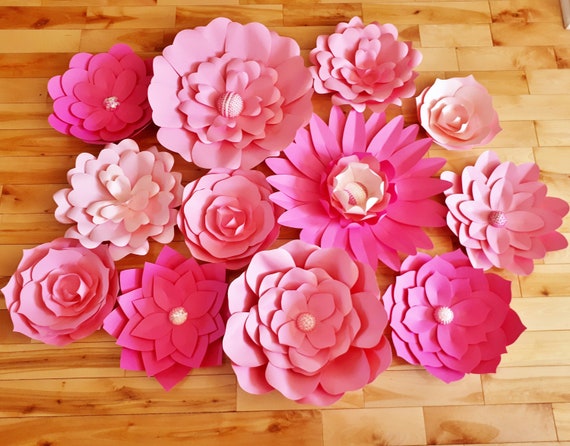 Paper Flowers Set Floral Wall Backdrop for Baby Nursery Flower
