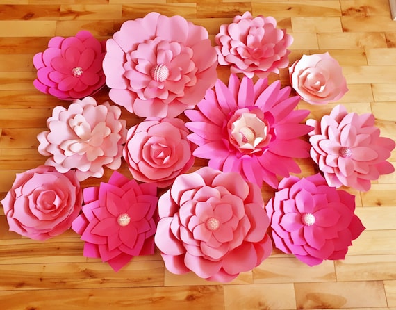 Paper Flowers Set Floral Wall Backdrop for Baby Nursery Flower