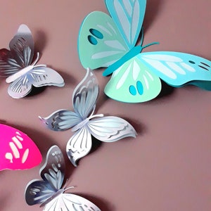 Butterfly Bug Themed Wall Decorations Butterflies for Baby Nursery 3D Bug Paper Wall Decals Insect Birthday Decor Ready to Ship image 9