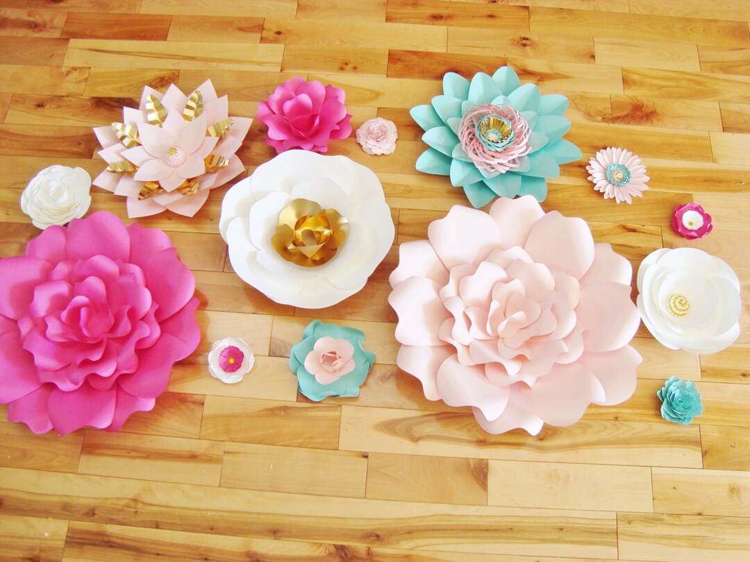 Paper Flower Wall Display Baby Nursery Backdrop Wall Decor Etsy