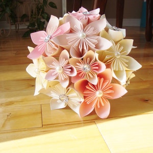 Kusudama Paper Flowers Bouquet Origami Unique Alternative Bridal Bouquet image 8