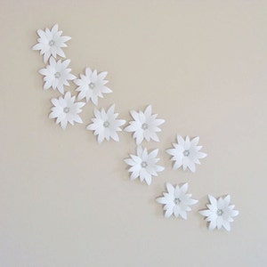 Lily Flower Decorations for Weddings and Events Cascading Paper Flower Wall Art Set of 10 image 1