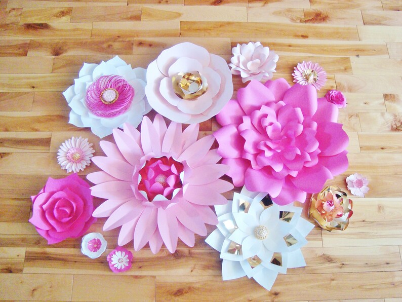 Paper Flower Wall Display Baby Nursery Backdrop Wall Decor Etsy