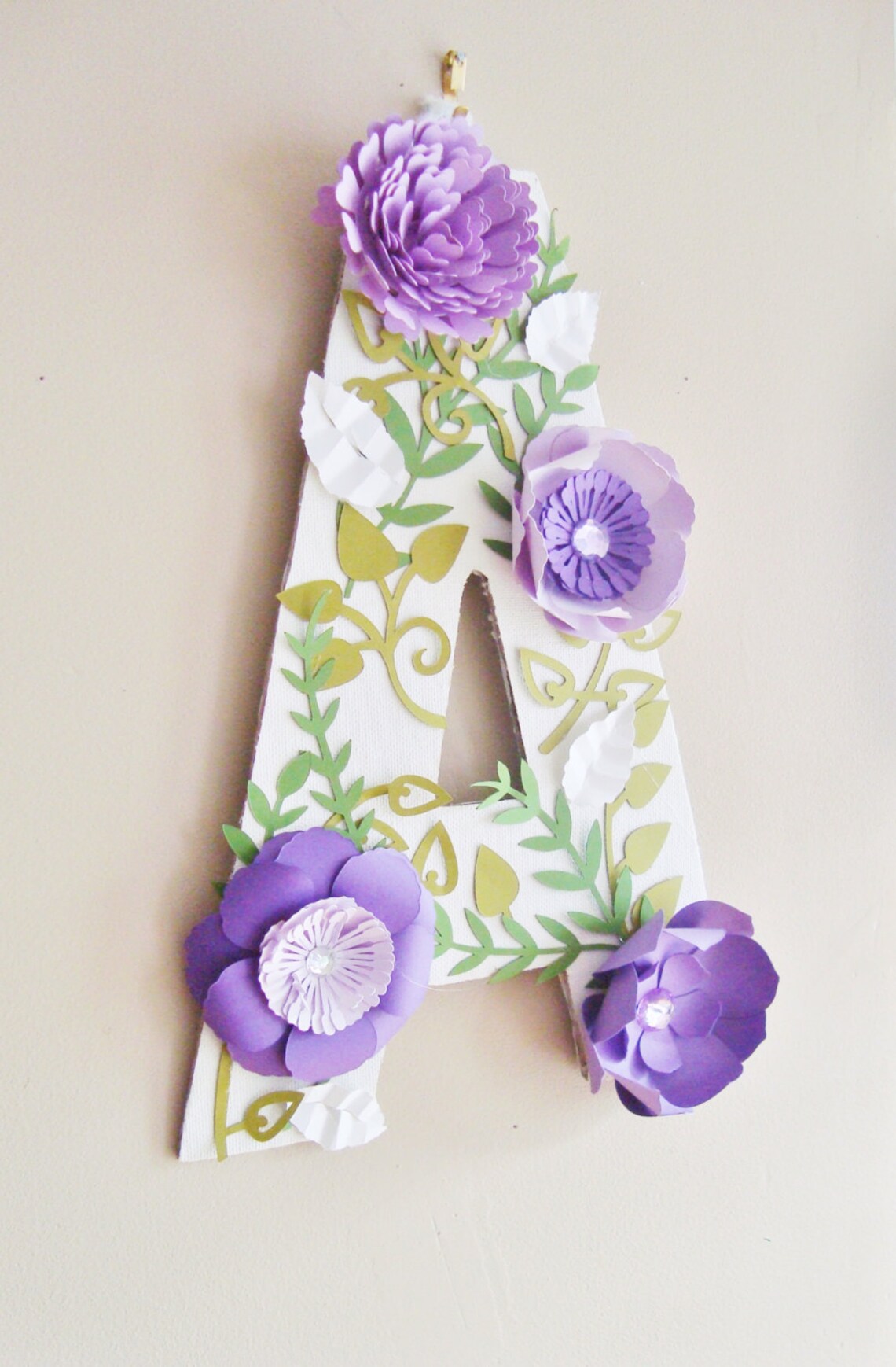 Alphabet and Letter Wall Decorations Paper Flowers Etsy