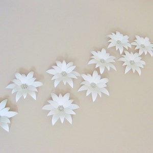 Lily Flower Decorations for Weddings and Events Cascading Paper Flower Wall Art Set of 10 image 3